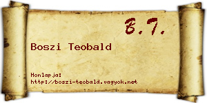 Boszi Teobald névjegykártya